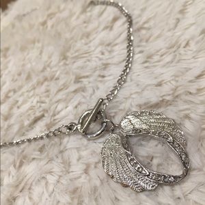 Angel Wings Necklace in Silver chain